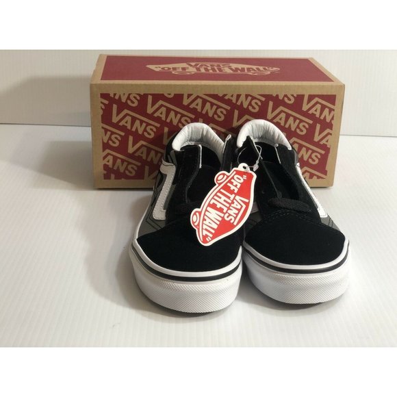 Vans Old Skool (Suede Flame) Black  Kids Shoes - Picture 12 of 14